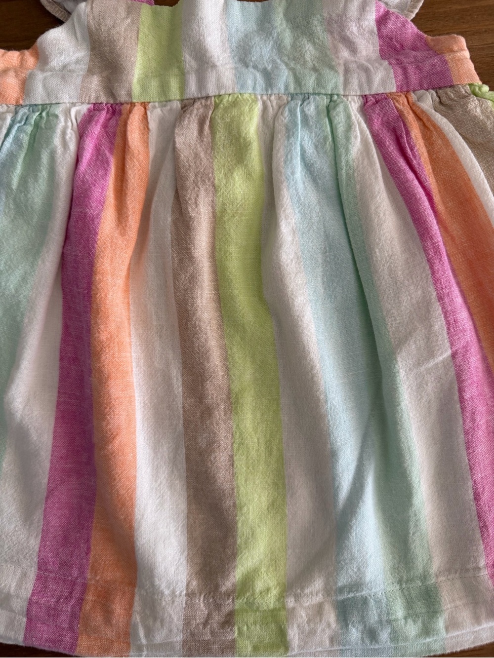 GAP Baby Pastel Striped Sundress in Mint, Pink, Peach Size 12-18M - Picture 7 of 10